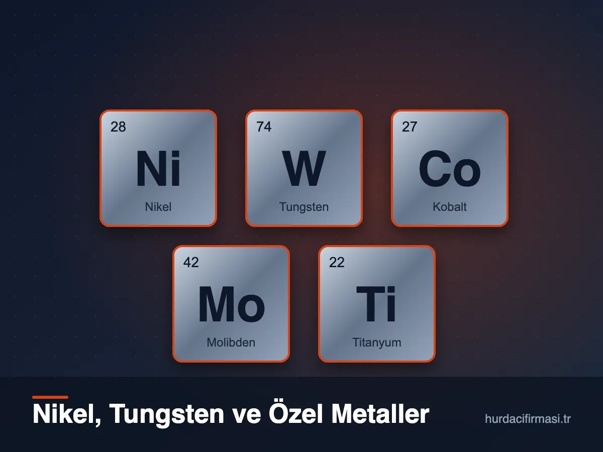 Nikel, tungsten ve özel metal hurda